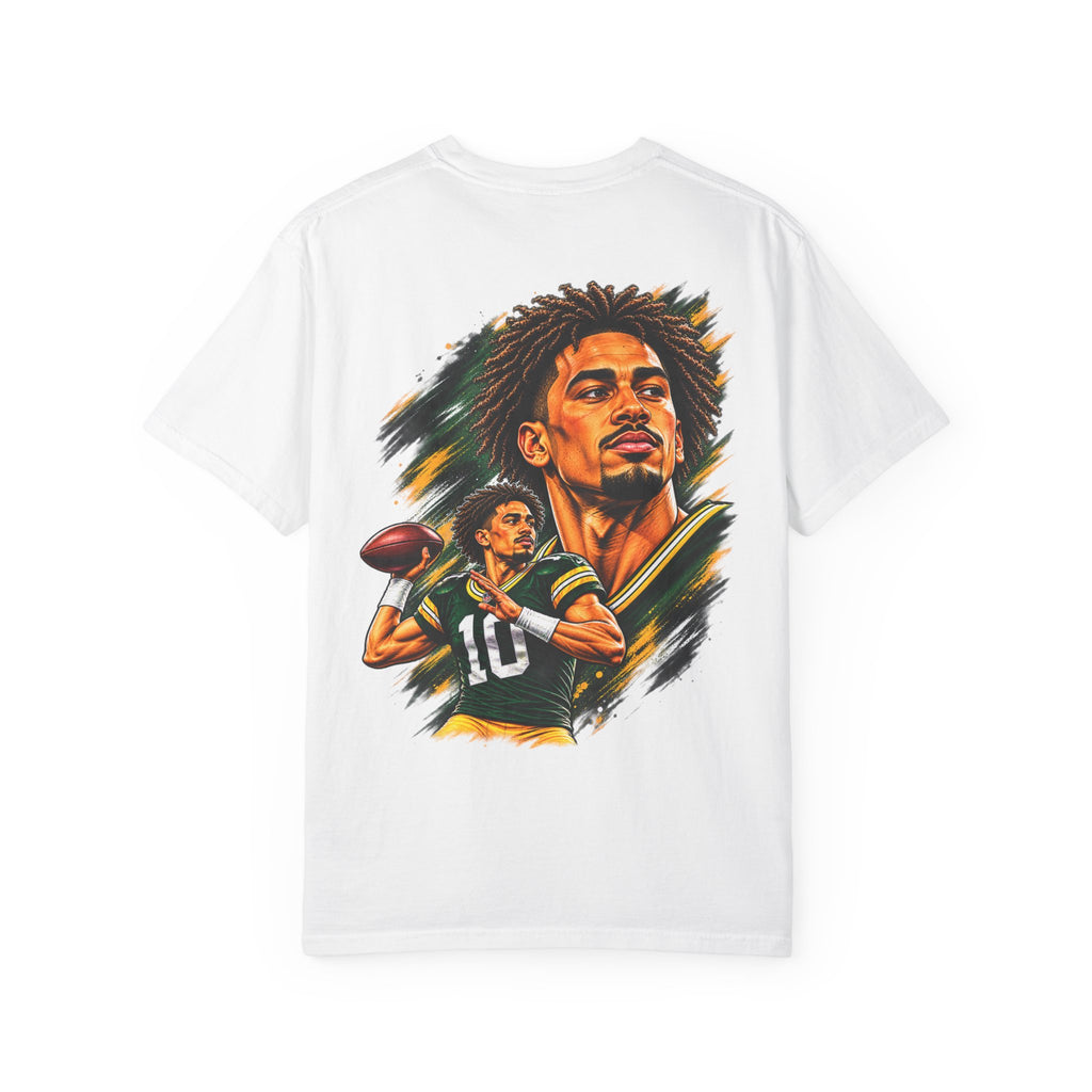 Jordan Love inspired No. 10 Graphic Tee -Front Logo Back print