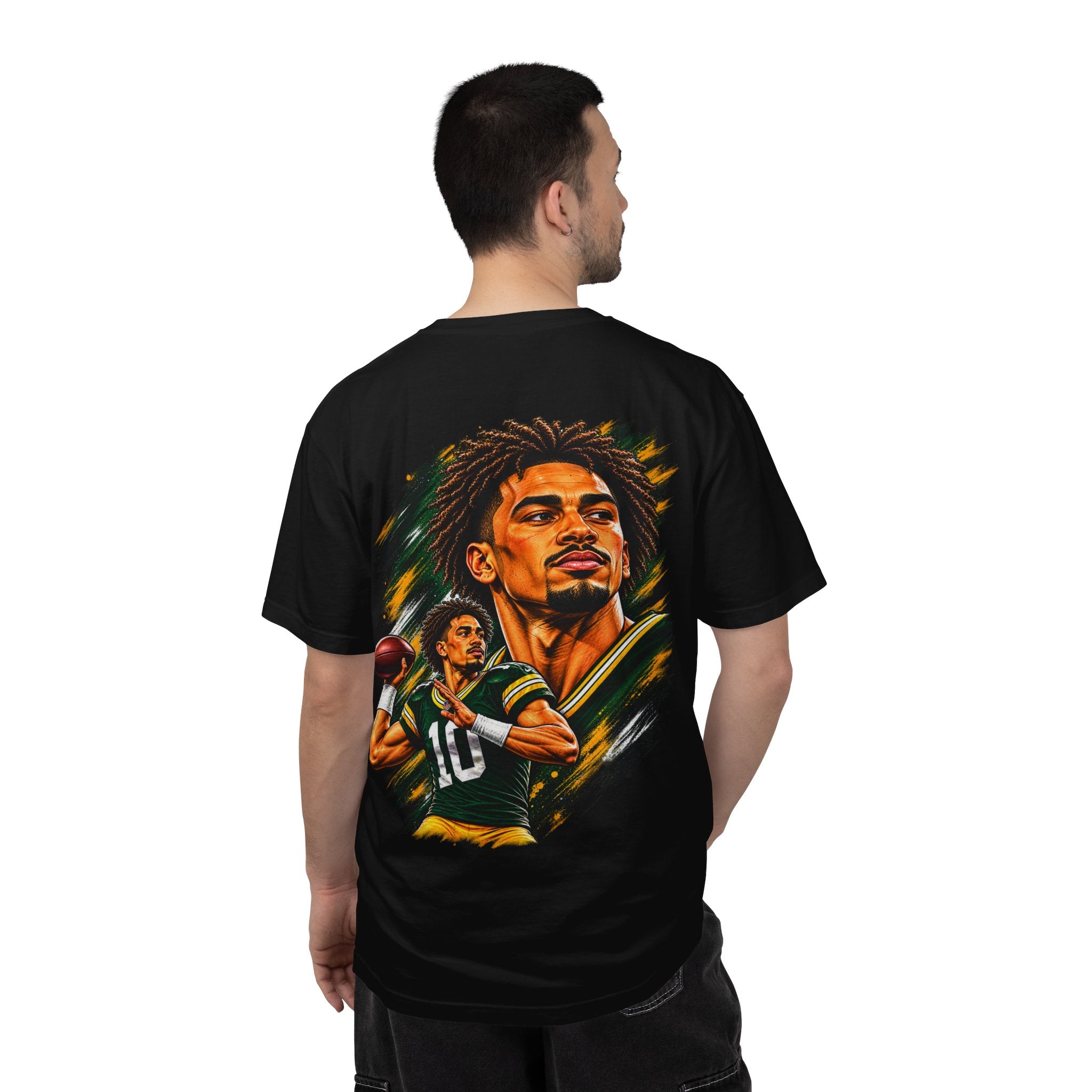 Jordan Love inspired No. 10 Graphic Tee -Front Logo Back print